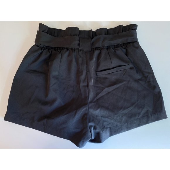 Black Paperbag Cinch Shorts - Picture 4 of 8